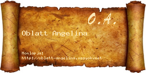 Oblatt Angelina névjegykártya